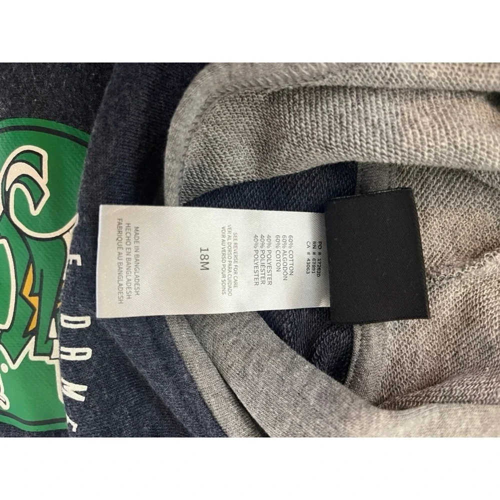 Gen2 Notre Dame Fighting Irish Kids Hoodie and Pants Set Navy Grey 18M
